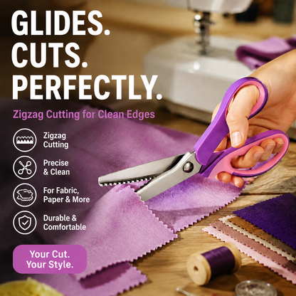 ✂️🔥 50 % RABATT UNDER BEGRÄNSAD TID! Tandad Tygsax – Skapa Snygga Vågliga Kanter på Tyg & Kläder 🧵✨