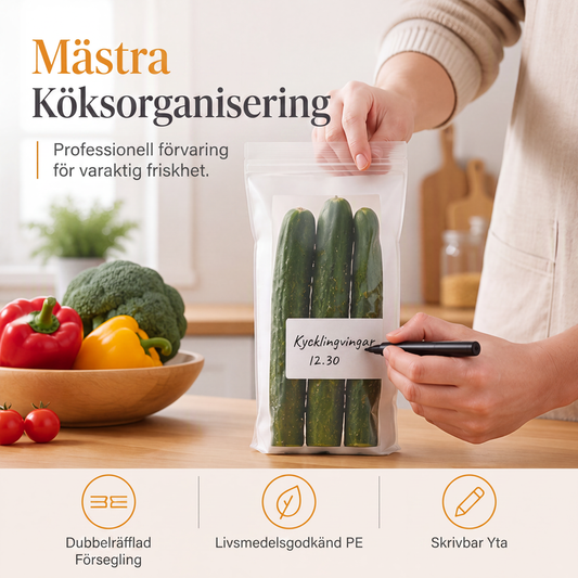 🥬❄️ 50 % RABATT NU! ✨ Matförvaringspåsar i Flera Former – Långa Påsar för Grönsaker & Flera Storlekar för Smartare Kylförvaring 🥗