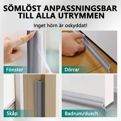 Tätningslist för skjutdörrar och fönster, ljudisolerad självhäftande spalt, vindtät dammtätningslist