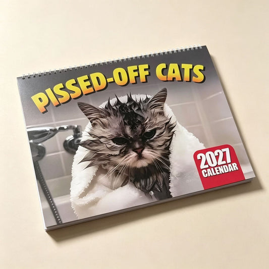 🐱😾 50 % RABATT! Rolig Kattkalender med Irriterade Katter – 2027 års Sötaste & Roligaste Kalender 📅✨