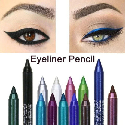 🎁Supererbjudande💜 50 000 sålda enheter✨ 14-delars set med vattenfast gel-eyeliner Med metallisk och pärlemorskimrande finish Långvarig, smetfri formula✨