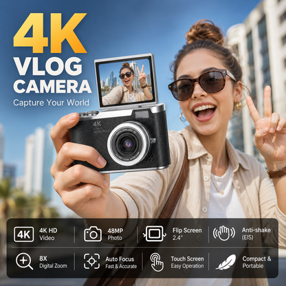 💐📸 50 % RABATT NU! ✨ 4K Digitalkamera med Pekskärm – Fånga Resor, Familjeögonblick & Vardagliga Minnen 📱💖