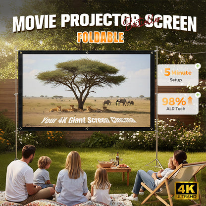 🎬 120" HD Projektionsduk – Matt Vit Yta för Kristallklar Bild & Biokänsla Hemma
