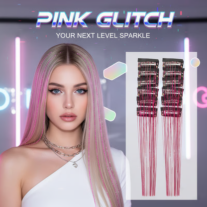 🏆Flash 49 %⚡ 50 000+ SÅLDA! Nästan slut -✨Clip-in Tinsel Hair Extensions（Ett set med 12 stycken）