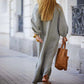 🌿 Minimalistisk Lång Klänning i Bomull & Linne med V-ringning – Andningsbar, Ledig Passform & Perfekt För En Elegant Vardagslook 🌸