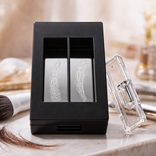 ✨👁️ 50 % RABATT! Vattentätt Ögonbrynsstämpelset med Microbladingeffekt – Skapa Naturlig Hårstrålook Enkelt 💕✏️