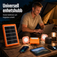 🔥 50 % RABATT NU! ☀️ Bärbart solenergisystem – 2400 mAh batteri & LED-lampor 🔋💡