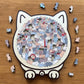 🐱🎁 135-delars Kattformat Träpussel – Varje Pusselbit Är En Katt! 🧩✨ Morandi-Färger för Mysiga Stunder