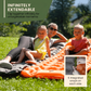 🛏️⛺ 50 % RABATT NU! ✨ Ultralätt Liggunderlag med Inbyggd Fotpump – 7,5 cm Tjockt & Bekvämt för Camping, Vandring och Strand 🌊