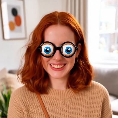 😂🔥 50% RABATT! Galna Blinkande Skämtglasögon