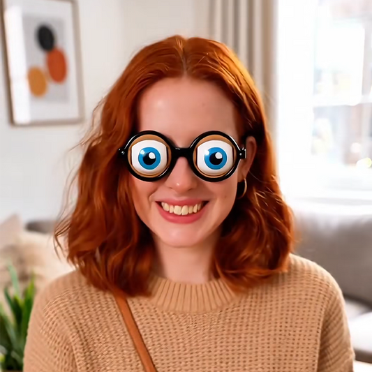 😂🔥 50% RABATT! Galna Blinkande Skämtglasögon