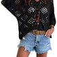 ⏰Last day sale 49% OFF🔥Womens Bohemian-Inspired Beige Crochet Top with V-Neck