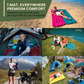 🛏️⛺ 50 % RABATT NU! ✨ Ultralätt Liggunderlag med Inbyggd Fotpump – 7,5 cm Tjockt & Bekvämt för Camping, Vandring och Strand 🌊