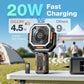 🏕️ 4-i-1 Campingfläkt – Fläkt, LED-lampa & Powerbank i Ett