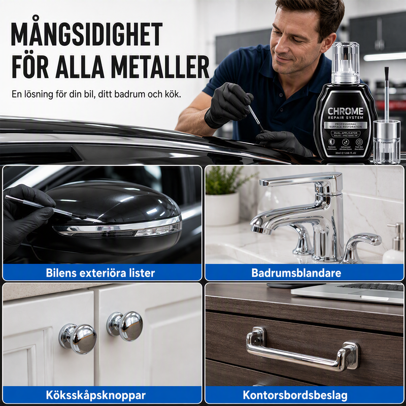 ✨🚗 KÖP 2 – FÅ 1 GRATIS! 💎 Krom- & Metallrestaurerare – Ge Slitna Metallytor Glansen Tillbaka! ✨