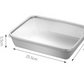 Square stainless steel plate (with lid)