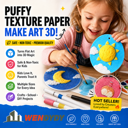 🔮 50 % RABATT NU! 🎨 Målningspapper med Skumtextur – Skapa Roliga 3D-Konstverk Hemma ✨