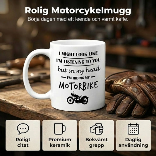 🚴🏍️ 50% RABATT – Perfekt Kaffemugg för Cykel- & Motorälskare
