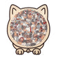 🐱🎁 135-delars Kattformat Träpussel – Varje Pusselbit Är En Katt! 🧩✨ Morandi-Färger för Mysiga Stunder