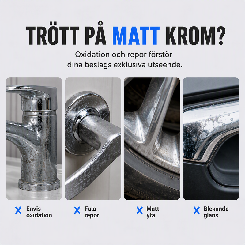 ✨🚗 KÖP 2 – FÅ 1 GRATIS! 💎 Krom- & Metallrestaurerare – Ge Slitna Metallytor Glansen Tillbaka! ✨