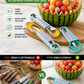 🍈✨ 3-i-1 Fruktverktyg – Melonkula, Skär & Dekorera Frukt Enkelt