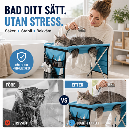 🐕 50 % RABATT NU! 🛁 Hopfällbar Skötselsele för Bad & Pälsvård – Hjälper Till Att Hålla Hunden Eller Katten Lugnt På Plats ✨