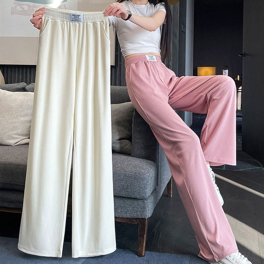 🎁Den perfekta presenten – Breda byxor i is-silke i ny stil