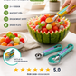 🍈✨ 3-i-1 Fruktverktyg – Melonkula, Skär & Dekorera Frukt Enkelt