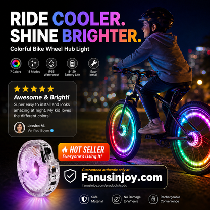 ⏳🔥 50 % RABATT NU! 🚴‍♀️ Färgglad LED-Hjullampa för Cykel – Lys Upp Varje Kvällstur 🌈✨