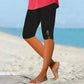 Tummy Control Knee Length Capri Leggings for Women