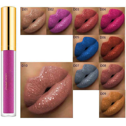 🔥Hete verkoop-Metallic vloeibare diamant glitterlippenstift