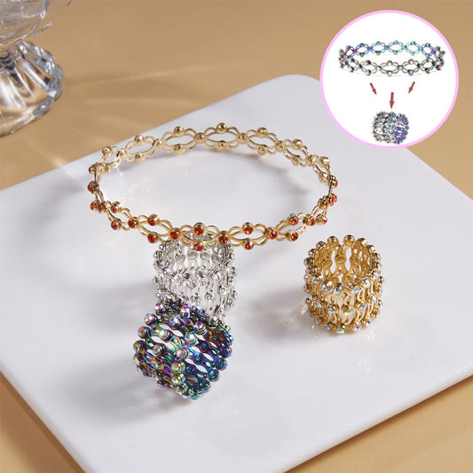 ⌛ 71 procents minskning 🔥💍Vikbart upprullningsbart ringarmband🎁 Gratis vacker ringbox✨