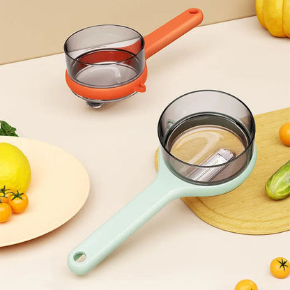 🥒Multifunktionell grönsaksskalare med förvaringsplats för skräp🔥
