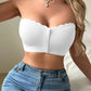 😍🎁Seamless Strapless Wavy Trim Front Closure Bra