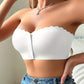 😍🎁Seamless Strapless Wavy Trim Front Closure Bra