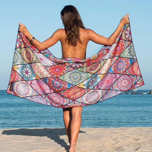 🌊Bohemisk sandfri strandhandduk