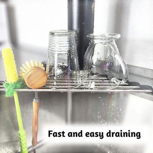 ⌛Reducerad med 68% 🔥Triangle Roll-Up Dish Drying Rack for Sink Corner