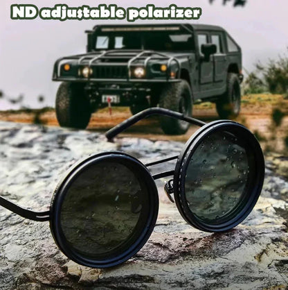 🔥Justerbara polariserade runda solglasögon