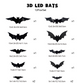 🦇 50 % RABATT NU! 👻 Halloween 3D Fladdermus LED Väggdekoration – Lys Upp Ditt Hem Med Kuslig Stämning ✨