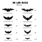 🦇 50 % RABATT NU! 👻 Halloween 3D Fladdermus LED Väggdekoration – Lys Upp Ditt Hem Med Kuslig Stämning ✨