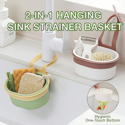 2-in-1 Hanging Sink Strainer Basket