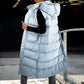 🔥Tidsbegränsat erbjudande: 62 % rabatt!🔥 Women's Long Puffer Vest | Quilted Hood & Button Closure ❄️