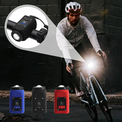🚲 50% RABATT NU! 💡 Vattentät Cykelstrålkastare med Signalhorn – Stark Ljus, 110dB Horn & 4 Ljuseffekter – Kör Säker Dag som Natt ✨
