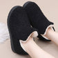 Varma, fluffiga slip-in boots för dam