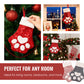 Cute Cat Paw Shaped Christmas Stocking Decor