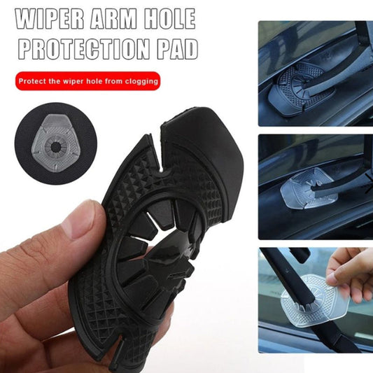 🚗 BUY 1 GET 1 FREE! 🔥 Wiper Arm Hole Silicone Protector Pads - Prevents Rust & Noise, Easy Installation for All Car Models, Durable & Weatherproof ⛈️🔧