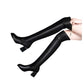 Black Over-the-Knee Boots with Heel