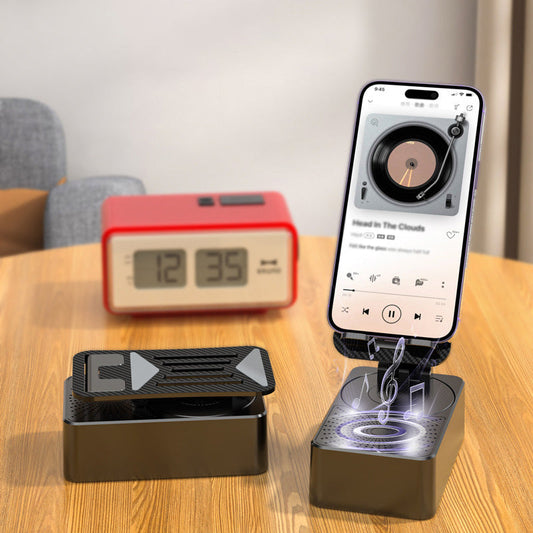🔊 50% RABATT | 3-i-1 Bluetooth-högtalare, trådlös laddare & telefonhållare 📱