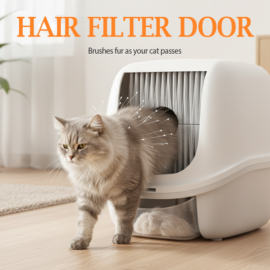 Lucka med Hårfilter för Kattlåda