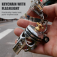 Creative Piston Skull Keychain with Flashlight